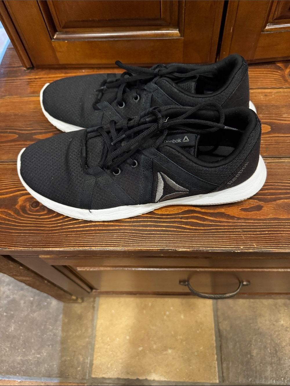 Reebok Women’s Black and White Low-Top Athletic Sneakers